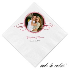 Beverage White Napkin - Photo Swirl
