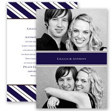 Formal Stripes - Lapis - Invitation