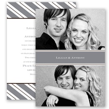Formal Stripes - Mercury - Invitation