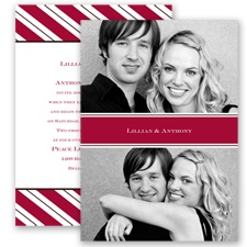 Formal Stripes - Apple - Invitation