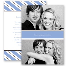 Formal Stripes - Bluebird - Invitation
