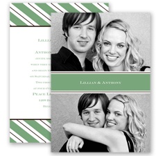 Formal Stripes - Clover - Invitation