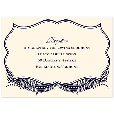 Savvy Style - Lapis - Reception Card