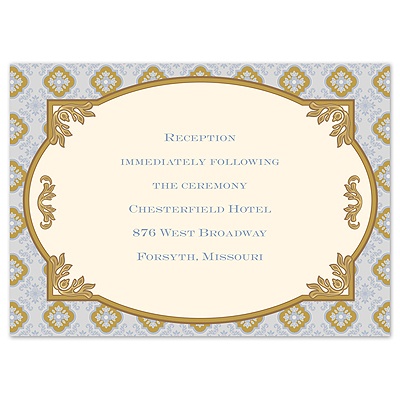 Touch of Gold - Reception Card