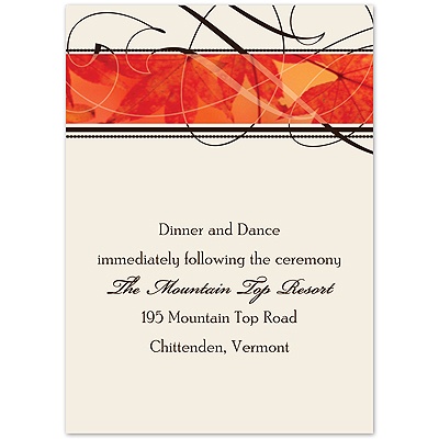 Autumn Glory - Reception Card
