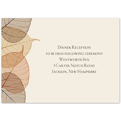 Lucent Leaves - Reception Card