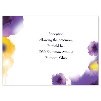 Bright Beauty - Regency - Reception Card