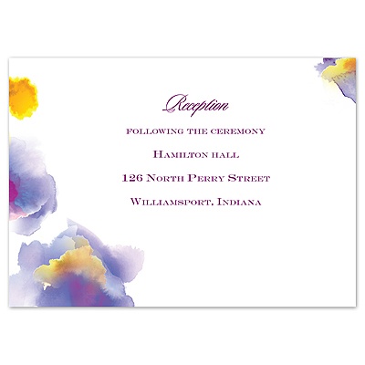 Color Fantasy - Sangria - Reception Card