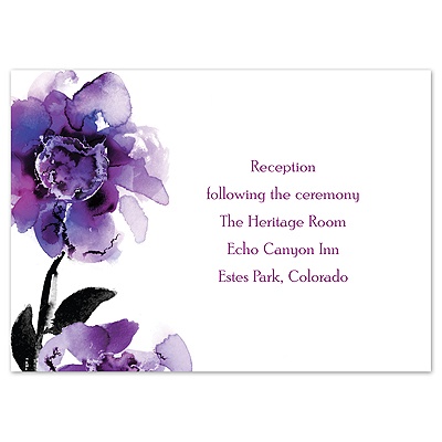 Abundant Color - Sangria - Reception Card
