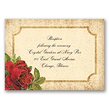 Antique Roses - Apple - Reception Card