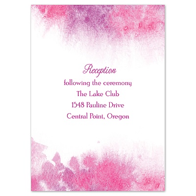 Splash - Begonia - Reception Card