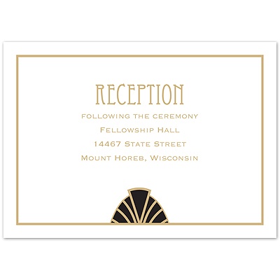 Dynamic Lines - Golden - Reception Card