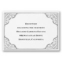 Silver Filigree Border - Reception Card