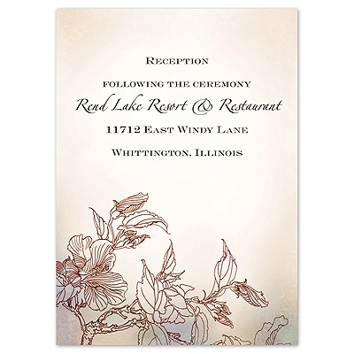 Vintage Style - Reception Card