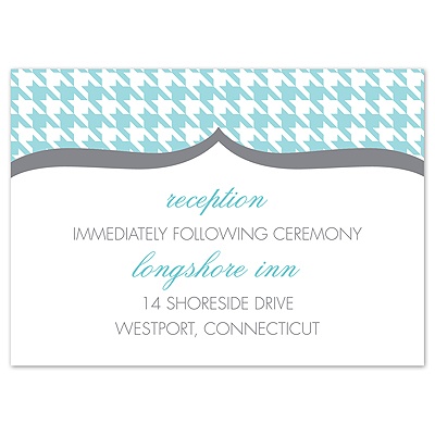 Happily Houndstooth - Reception Card
