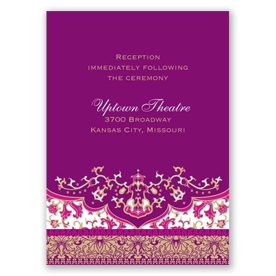Moroccan Magic - Begonia - Reception Card