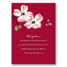 Dogwood Blossoms - Apple - Reception Card