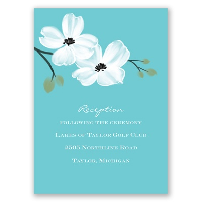 Dogwood Blossoms - Pool - Reception Card