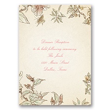 Oriental Gardens - Reception Card