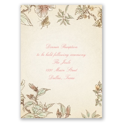 Oriental Gardens - Reception Card
