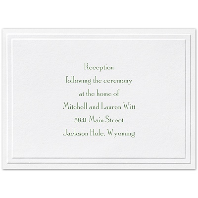 Slim Wedding Programs on Home    Wedding Invitations    Reception Cards    Sophisticated Border