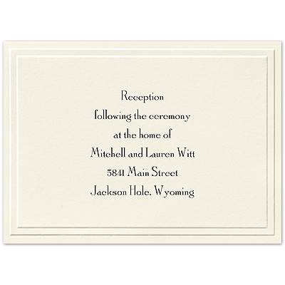 Sophisticated Border - Reception Card