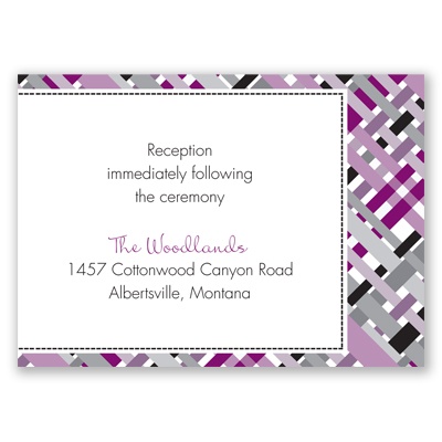 Mad for Plaid - Sangria - Reception Card