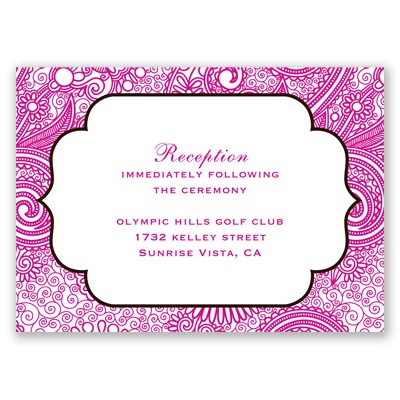 Happily Henna - Reception Card