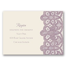 Wrapped In Lace - Reception Card