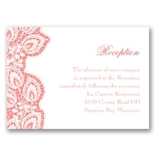 Lacy Delight - Reception Card