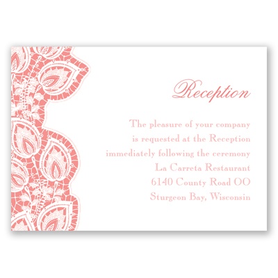 Lacy Delight - Reception Card