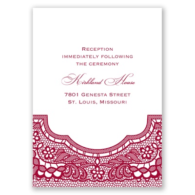 Vintage Romance - Reception Card