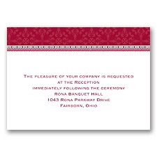 Victorian Charm - Apple - Reception Card