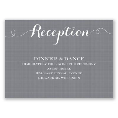 Truly In Love Photo - Reception Card