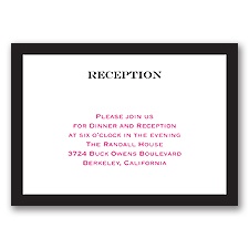 Classic Photo Album - Reception Card