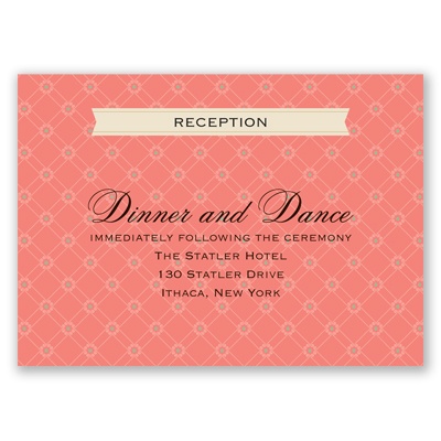 Vintage Photo Album - Guava - Reception Card