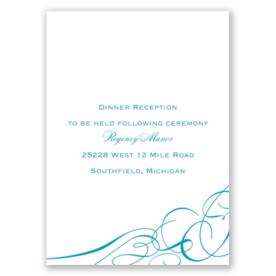 Swirling Beauty - Reception Card