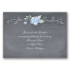 Rustic Bouquet - Bluebird - Reception Card