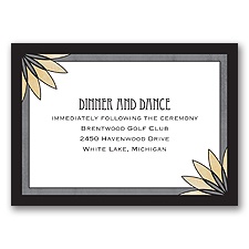 Deco Garden - Black - Reception Card