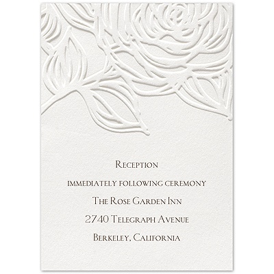 Love in Bloom - Reception Card