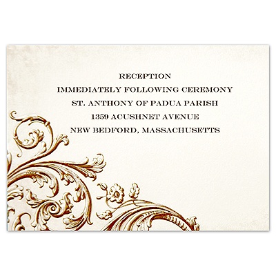 Vintage Ivory - Reception Card