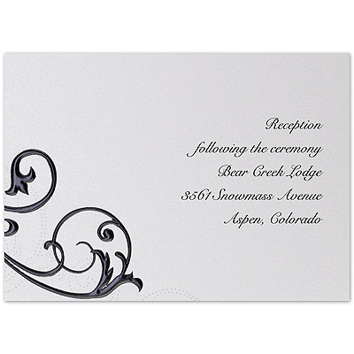 Uptown Swirl - Reception Card