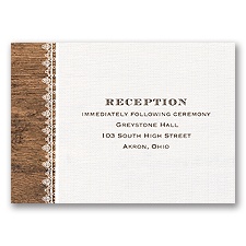 Barnwood & Lace - Reception Card