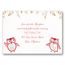 Owl You Need is Love  - Guava - Reception Card