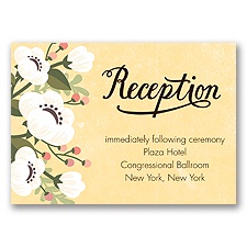 Poppies ala Pastel - Buttercream - Reception Card