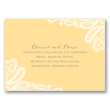 Candy Lace - Buttercream - Reception Card