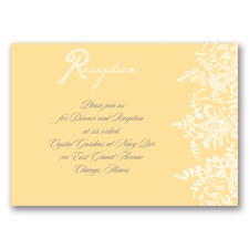 Garden Lace - Buttercream- Reception Card
