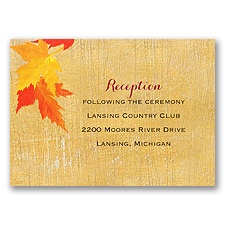 Mystic Maple Leaves - Reception Card