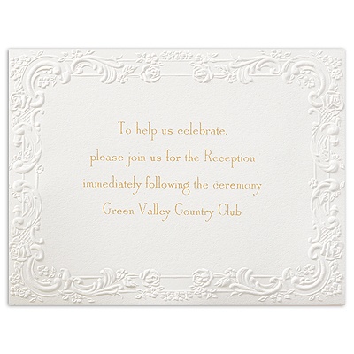 With a Flourish - Reception Card