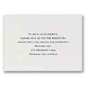 White Shimmer Reception Card